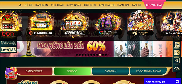 Kho game slot của Loto188 đa dạng nhiều trò chơi hấp dẫn