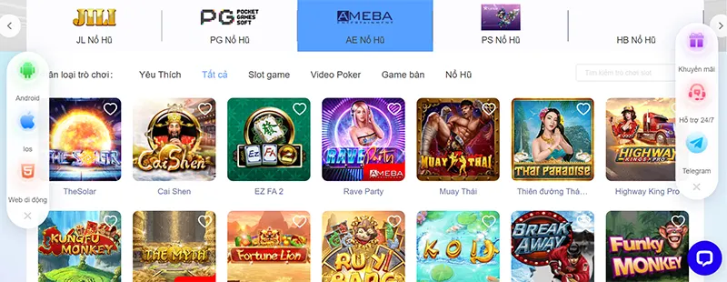 Bạn game slot tại đây đa dạng cùng đồ họa đẹp mắt