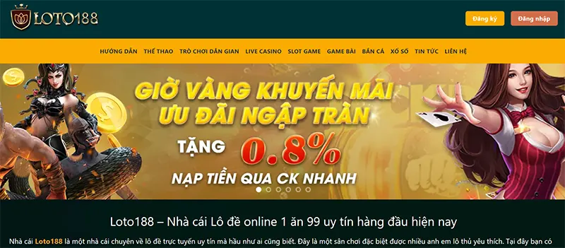 Loto188 là một nhà cái lô đề online uy tín hàng đầu hiện nay