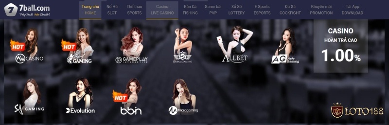 Live Casino với đội ngũ Dealer chia bài phục vụ vô cùng nhiệt tình và sexy